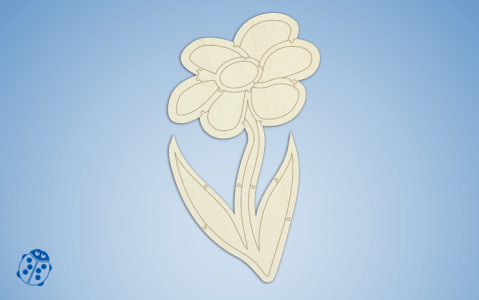 Holzpuzzle Blume mit 16 Teilen