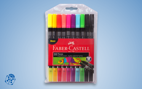 Faber-Castell Doppelfasermaler Neon - 10 Stück