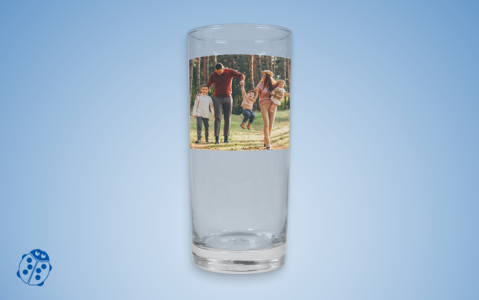 Trinkglas mit eigenem Foto gestalten